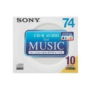 SONY 日本製 録音用CD-Rオーディオ 74分 ホワイトプリンタブル 10枚P 10CRM74PWS.jpg